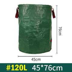 Sac de Colectare a Frunzelor, Kadeny, Cos Sac pentru Gradina, Sac de Depozitare a Frunzelor, 45 x 76 cm, 120 l, Verde
