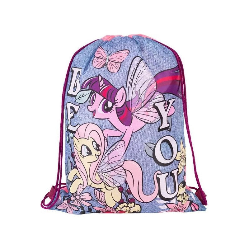 Rucsac cu snur pentru copii St.Majewski My Little Pony 34659, bleu cu roz
