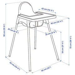 Scaun de masa telescopic pentru bebelusi si copii, Kaveny, cu Suport picioare si Centura de siguranta, reglabil pe inaltime, Varsta 6-32 luni, Roz