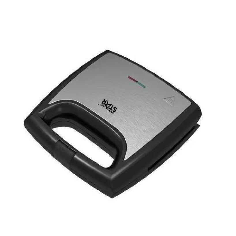 Sandwich Maker Kadeny, 24 x 23.5 cm, cu forme de triunghi si patrat, Cablu 80 cm, Material Interior Antiaderent, Inoxidabil, Maner Izolat Termic, 750W, 220 V, gri