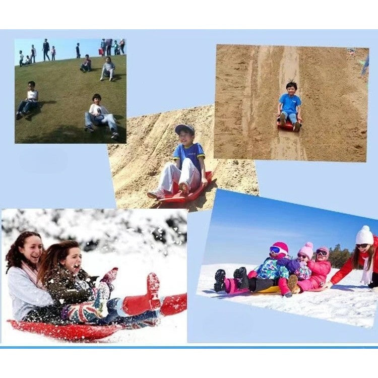 Sanie, Kaveny, din Plastic, +3 Ani, 87 x 40 x 17.5 cm, cu Frana si Franghie, pentru Adulti si Copii, Rosu