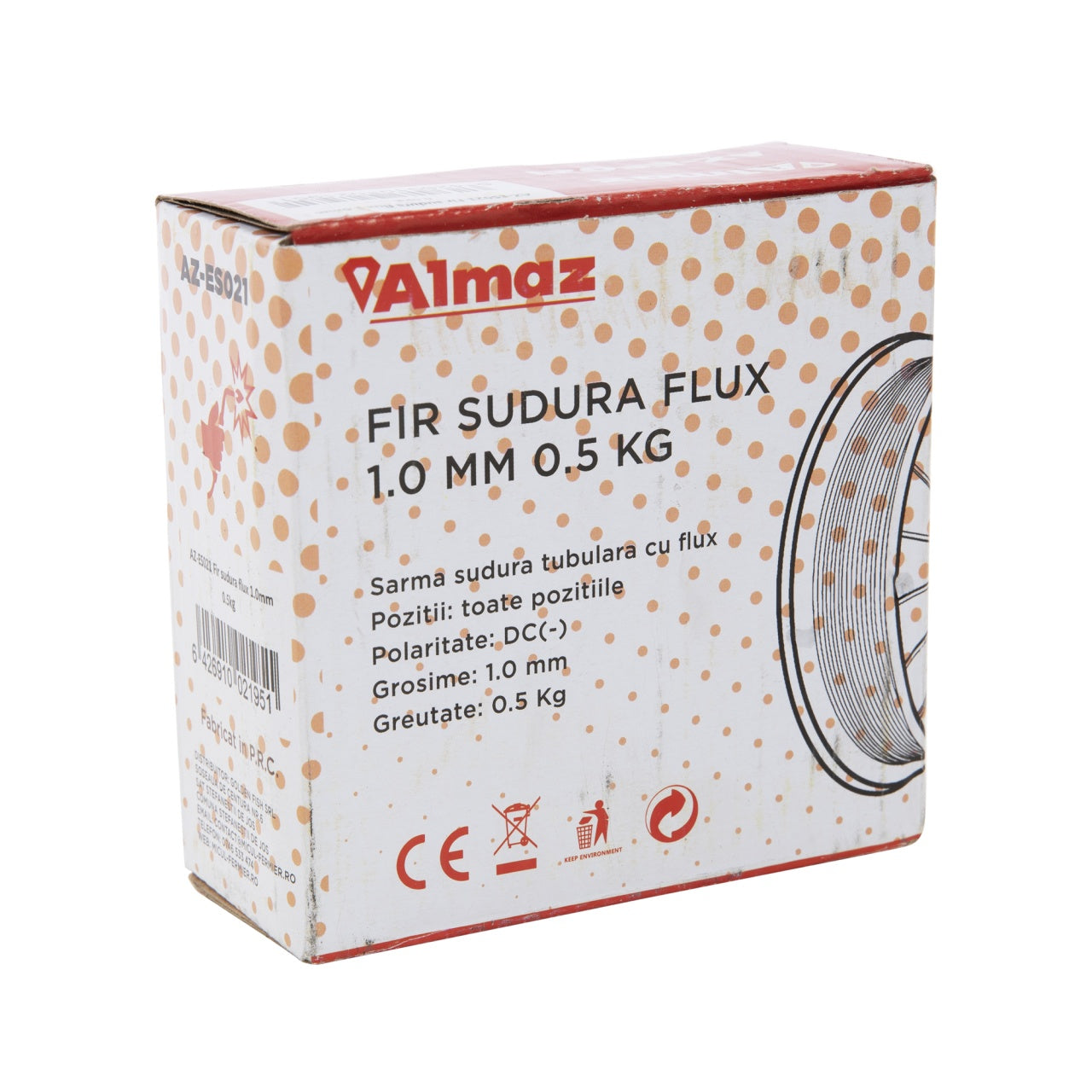 Sarma de sudura Almaz, cu flux, Ø1.0mm, greutate 0.5 Kg