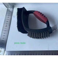 Sarma pentru Gratar, Kadeny, 3 in 1, cu Racleta si Burete, Sarna din Otel Inoxidabil, 16 x 7 x 11 cm