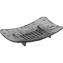 Savoniera din Plastic Kadeny, 15 x 9 cm, cu Scurgere Apa, Design Modern, Gri