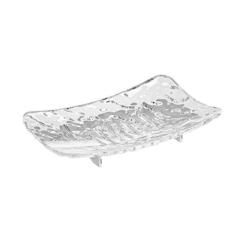 Savoniera din Plastic Kadeny, 15 x 9 cm, cu Scurgere Apa, Design Modern, Transparent