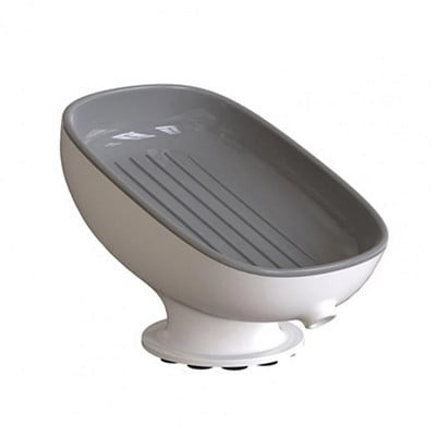 Savoniera din Plastic, Kadeny, cu Ventuza, Design Modern, Gri