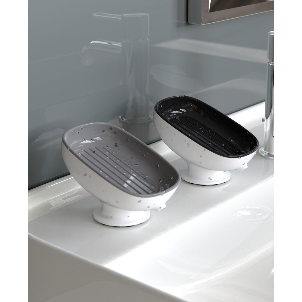 Savoniera din Plastic, Kadeny, cu Ventuza, Design Modern, Gri