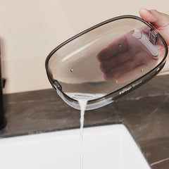 Savoniera, Kadeny, Pentru Blat, PET, Scurgere Optima, din Plastic, 13 x 9 x 4 cm, Gri