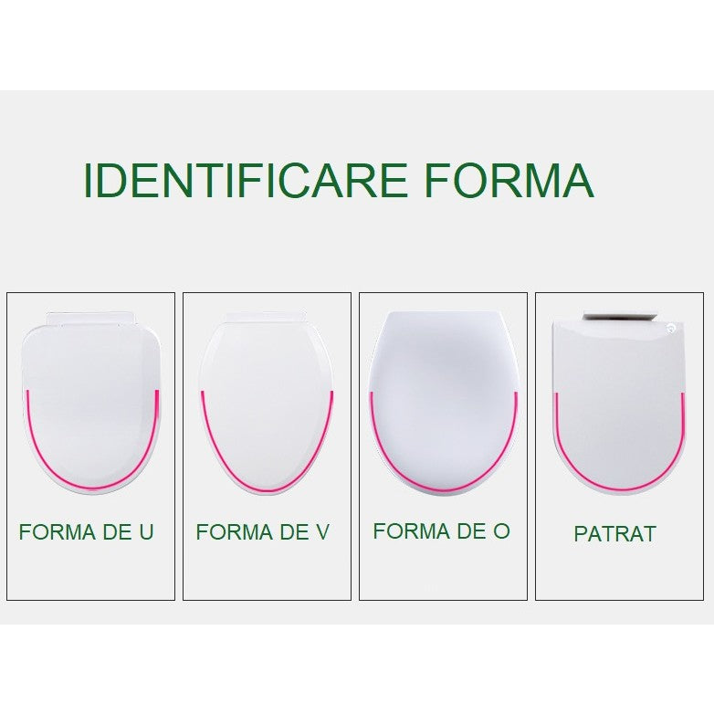Capac de Toaleta cu Reductie 2 in 1, Kaveny, pentru Copii si Adulti, Coborare Lenta si Silentioasa, Instalare Usoara, din PP5 , in Forma de U, Alb