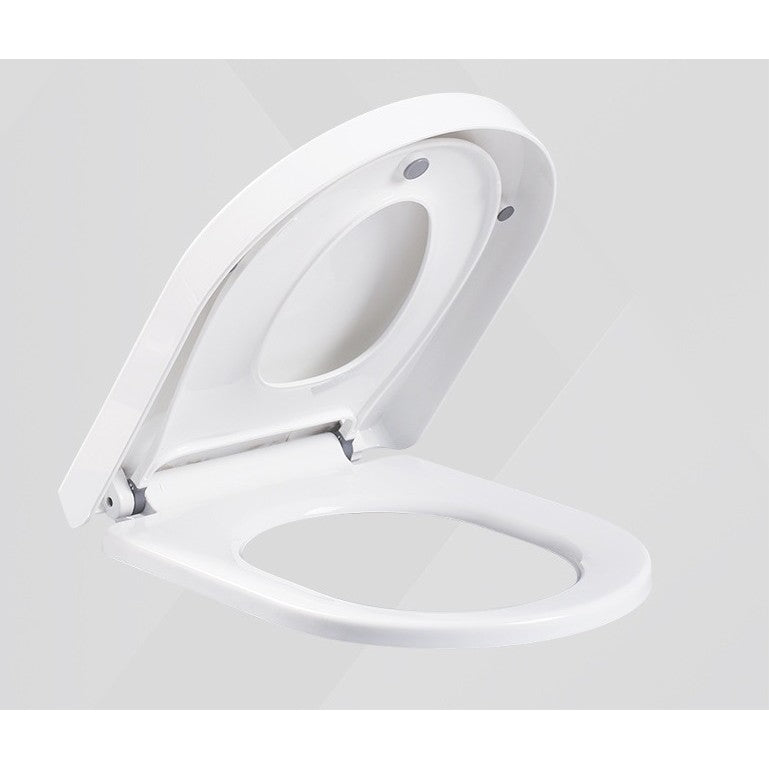 Capac de Toaleta cu Reductie 2 in 1, Kaveny, pentru Copii si Adulti, Coborare Lenta si Silentioasa, Instalare Usoara, din PP5 , in Forma de U, Alb