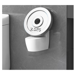 Scrumiera creativa Kadeny, Forma de Toaleta, Capac Alb , Material ABS si Otel Inoxidabil, 12.5 x 10 x 8 cm, Fixare prin Lipire sau De Sine Statator, pentru Baie, Camera, Bucatarie, Balcon, Alb, model 2