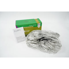 Sectiune Instalatie de Craciun Kaveny, Tip Plasa, 320 LED-uri, 3 m x 3 m, 8 jocuri de lumini, Interconectabila, Fir transparent, Alb cald