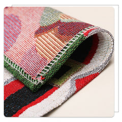 Servet de Masa, Kadeny, Model Mos Craciun, Scris HoHoHo, Tematica Craciun, Prosop pentru Masa, Bumbac si Fibre Sintetice, 43x33 cm, Verde