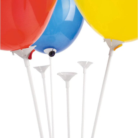 Set 10 Bete cu Rozete pentru Baloane, Kaveny, Suporturi de plastic, Usor de instalat, Reutilizabil, Pentru aniversare, Nunta, Ziua de Nastere, Decor, 40 cm, Transparente