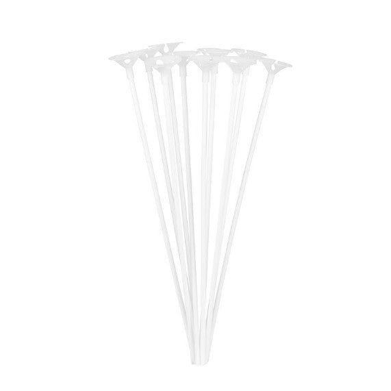 Set 10 Bete cu Rozete pentru Baloane, Kaveny, Suporturi de plastic, Usor de instalat, Reutilizabil, Pentru aniversare, Nunta, Ziua de Nastere, Decor, 40 cm, Transparente