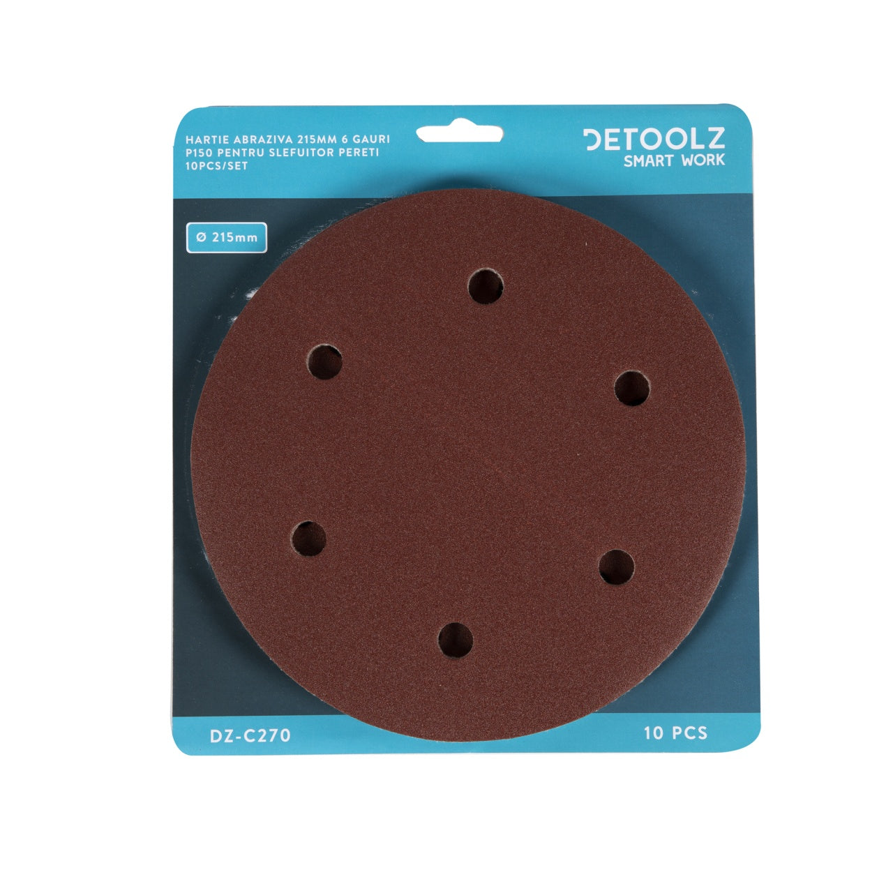 Set 10 hartie abraziva P150 6gauri 215mm