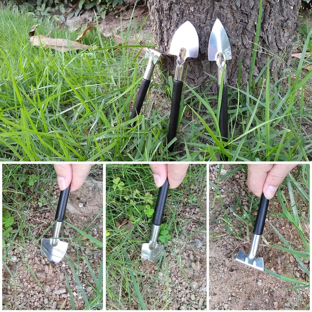 Set 10 Unelte de Gradina, Kadeny, pentru Plantare Prelucrare Sol si Ingrijire Plante, Manere Negre, Material PVC si Otel Inoxidabil, Cutie Inclusa, 37x28x7 cm, Negru