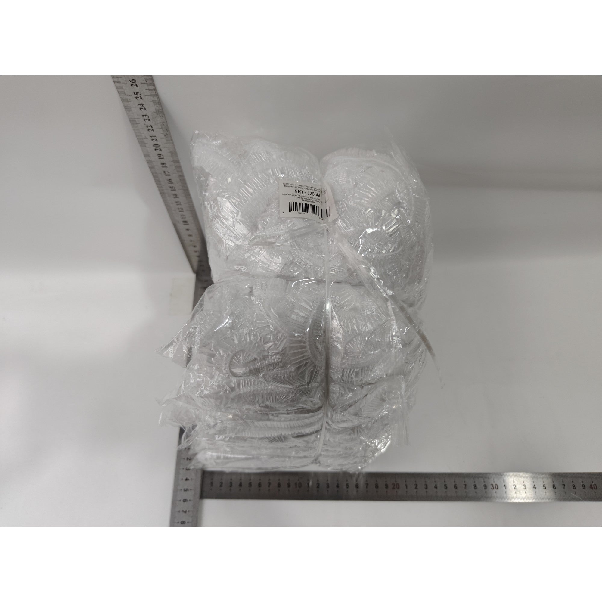 Set 100 Folie de Protectie Elastica pentru Alimente si Boluri Kadeny, material plastic, prospetime, diametrul 12 - 40 cm