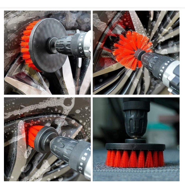 Set 12 Accesorii pentru Curatare Auto, Kadeny, Interior si Exterior, Rosu