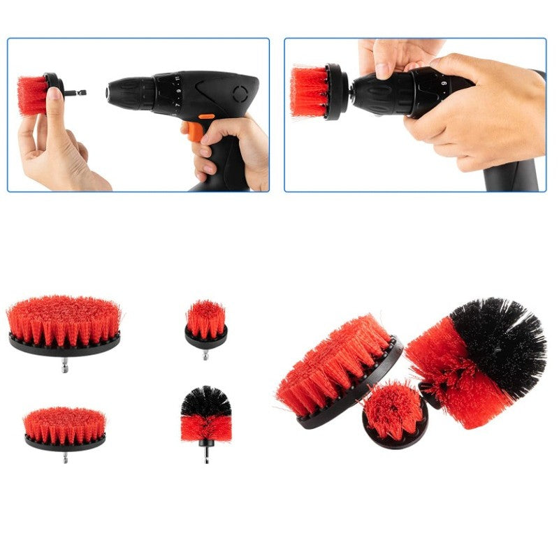 Set 12 Accesorii pentru Curatare Auto, Kadeny, Interior si Exterior, Rosu