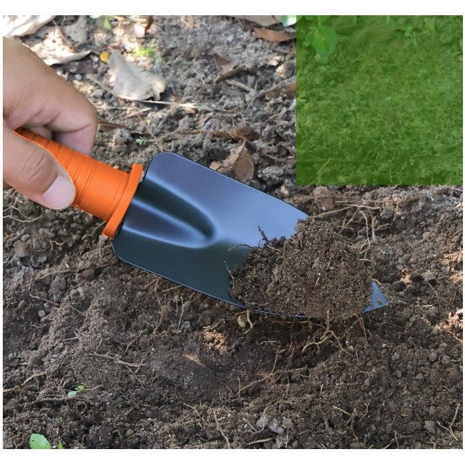 Set 12 accesorii pentru gradinarit Kadeny, geanta depozitare inclusa, otel inoxidabil, 37 x 27 cm, portocaliu