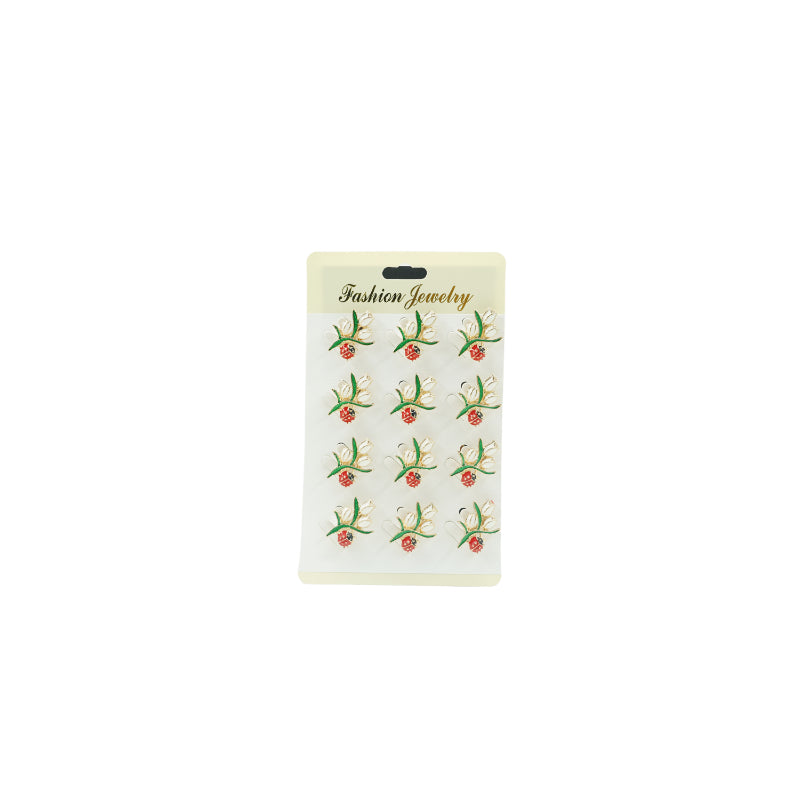 Set 12 Brose Buchet de Flori si Buburuza