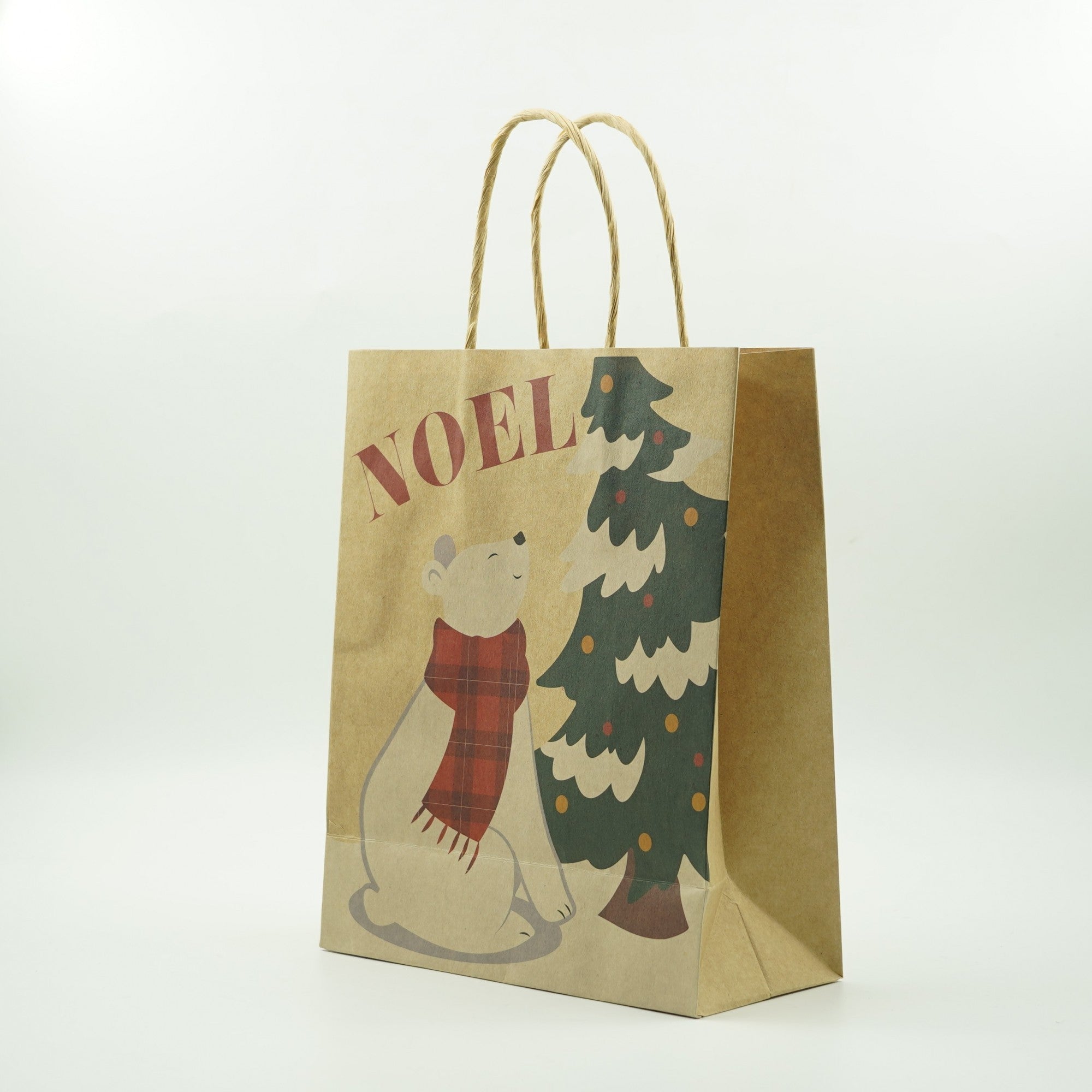 Set 12 Pungi Cadou, Kadeny, Imprimeu Tematica Craciun, Model Random, din Hartie, Impachetare Usoara a Cadourilor, 18.5x22.5x8.5 cm, Multicolor