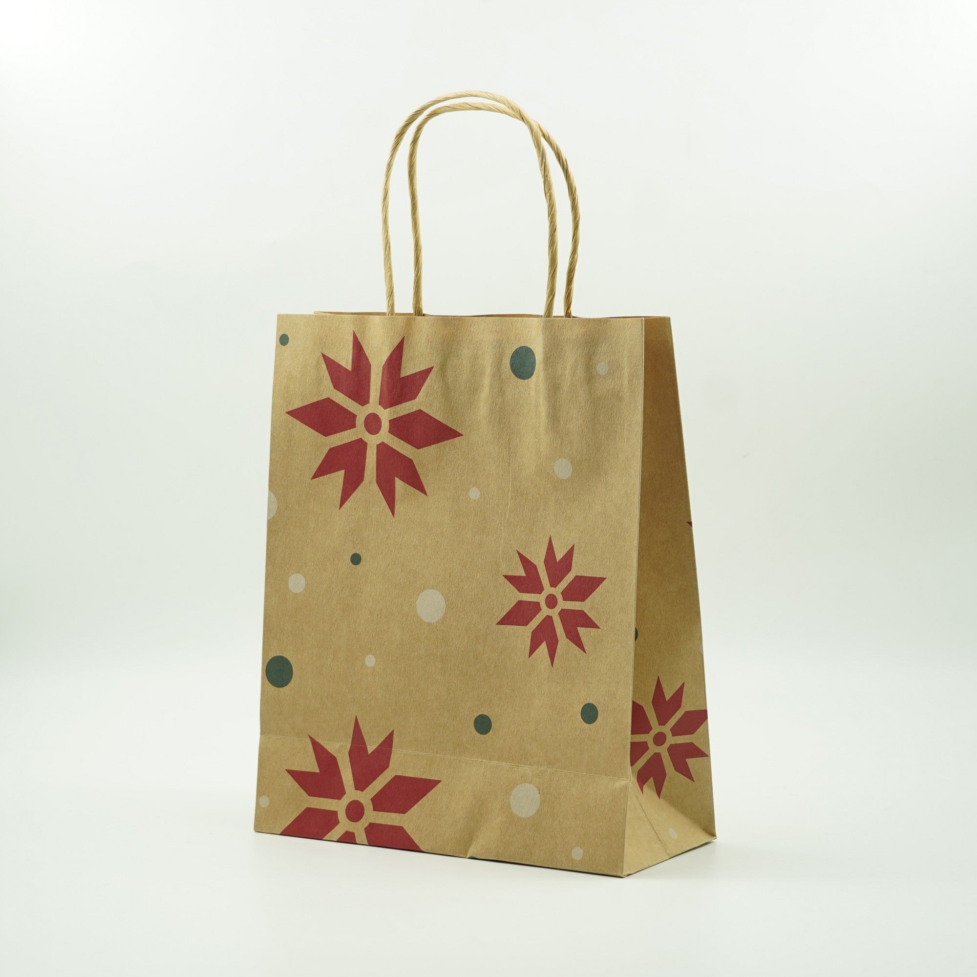 Set 12 Pungi Cadou, Kadeny, Imprimeu Tematica Craciun, Model Random, din Hartie, Impachetare Usoara a Cadourilor, 18.5x22.5x8.5 cm, Multicolor