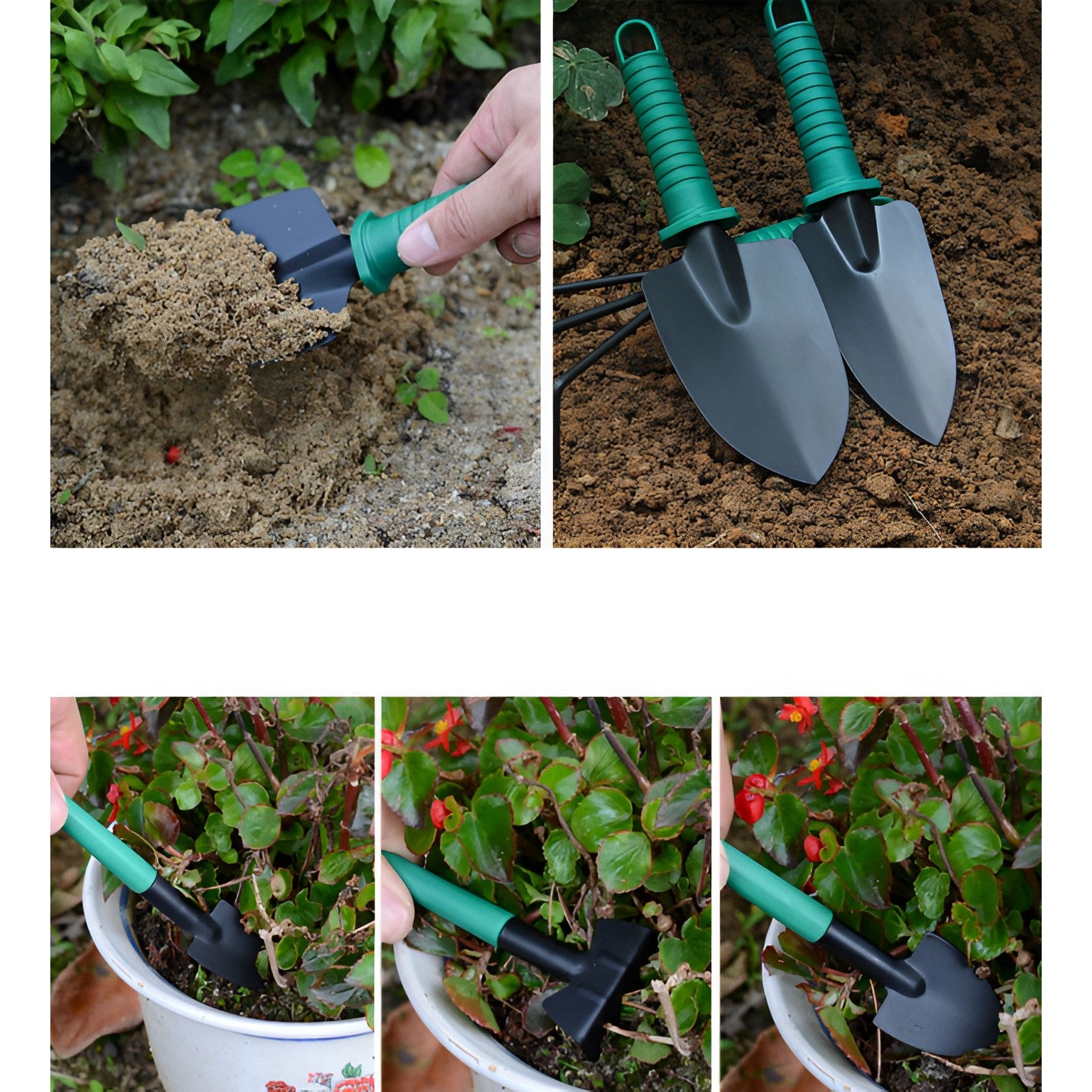 Set 12 Unelte de Gradina, Kadeny, pentru Plantare Prelucrare Sol si Ingrijire Plante, Material PVC si Cardboard, Cutie Inclusa, 37x28 cm, Verde