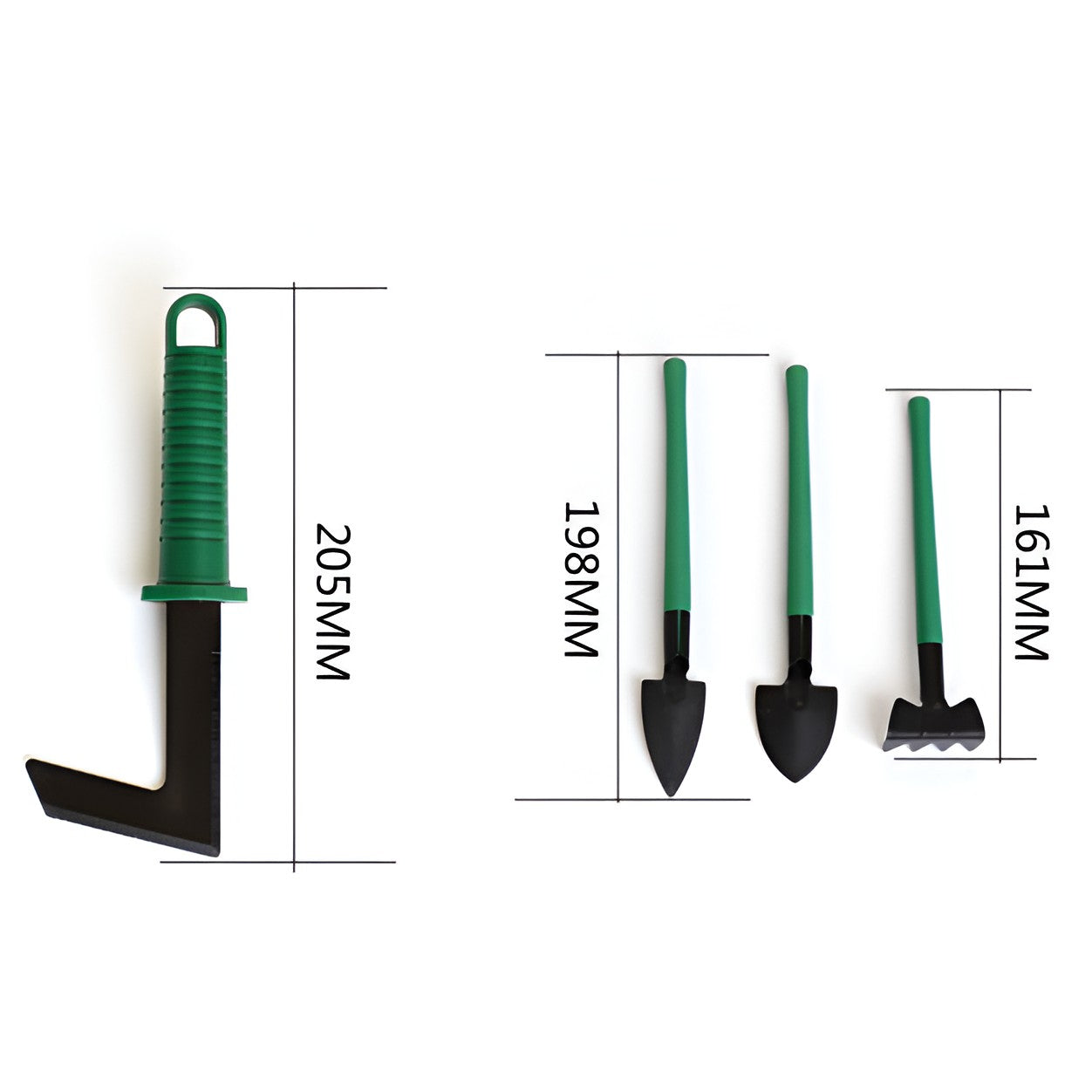 Set 12 Unelte de Gradina, Kadeny, pentru Plantare Prelucrare Sol si Ingrijire Plante, Material PVC si Cardboard, Cutie Inclusa, 37x28 cm, Verde