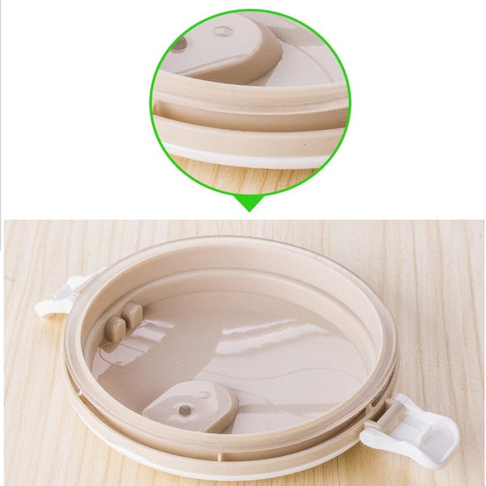 Set 2 Caserole pentru alimente Kaveny, lunch box, 1400 ml, otel inoxidabil, maner, valva aerisire, 15.5 x 15 cm, inchidere etansa, multicolor