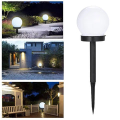 Set 2 Lampi Solare LED, Kaveny, Forma Sferica, Tip Glob, Diametru 10 cm, Alb Rece