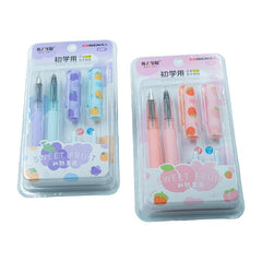 Set 2 xStilou CNX 6381, 2 tipuri penita, 2 patroane, culori pastel