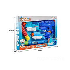Set 2x Pistol cu Apa pentru Copii, Kaveny, 6ani+, Albastru, 1x 900 ML +  1x 300 ML