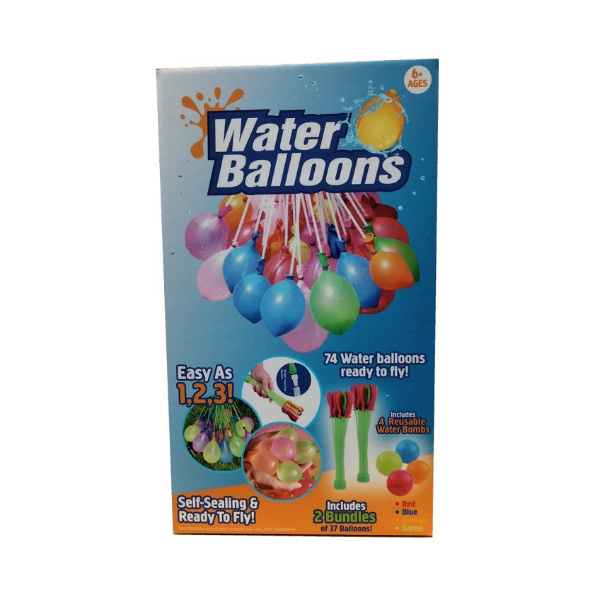 Set 2x Pistol cu Apa pentru Copii, Kaveny, 6ani+, cu baloane de apa, Albastru + Roz, 1x 600 ML +  1x 550 ML