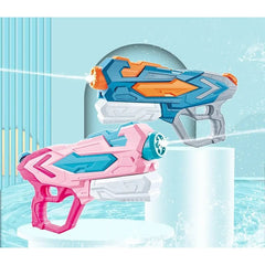 Set 2x Pistol cu Apa pentru Copii, Rezervor, Pentru Piscina/Plaja, Kaveny, 6ani+, Roz + Albastru, 4 duze, 900 ML
