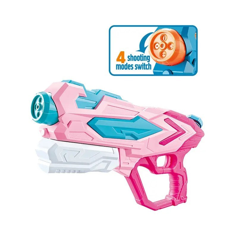 Set 2x Pistol cu Apa pentru Copii, Rezervor, Pentru Piscina/Plaja, Kaveny, 6ani+, Roz + Albastru, 4 duze, 900 ML