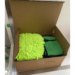 Set 30 Accesorii pentru Curatare Auto, Kadeny, din PP si Microfibra, Interior/Exterior, 30 x 24 x 12 cm, Verde