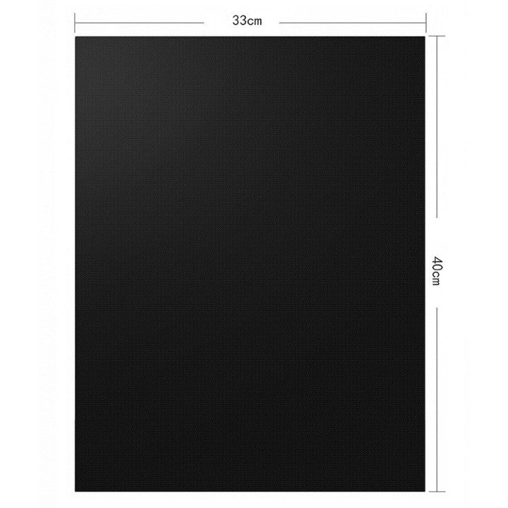 Set 4 Folii Antiaderente din Teflon, Kadeny, Multifunctionale, Rezistente la Apa si Temperaturi Ridicate, pentru Gratar, Cuptor, BBQ Grill, 40x33 cm, Negru
