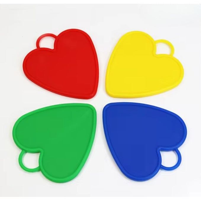 Set 4 Greutati pentru Baloanele cu Heliu, Kaveny, 60 grame, 15 grame fiecare, Plastic, Forma Inima, Multicolor