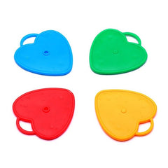 Set 4 Greutati pentru Baloanele cu Heliu, Kaveny, 60 grame, 15 grame fiecare, Plastic, Forma Inima, Multicolor