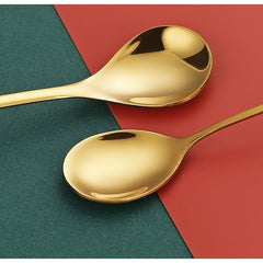 Set 4 Lingurite, Kadeny, Tema Craciun, Model Carry The Merry, 4 Modele Tip Pandantiv cu Steluta, din Otel Inoxidabil, 19 x 16 x 2 cm, Multicolor