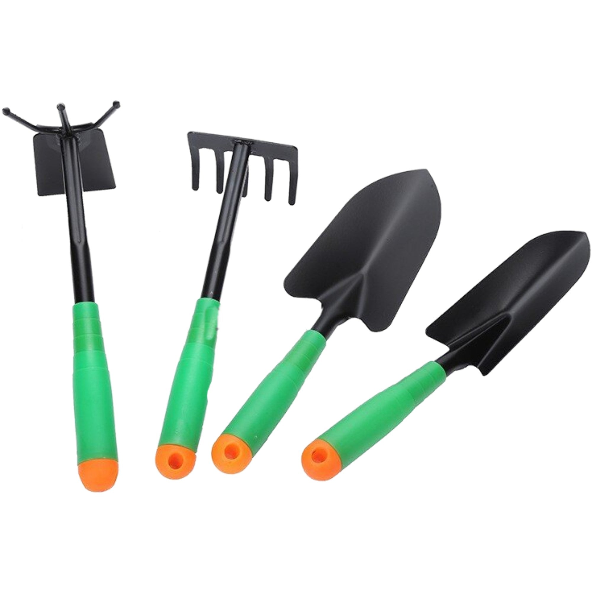Set 4 Unelte de Gradina Kadeny, pentru Plantare Prelucrare Sol si Ingrijire Plante, Material PVC si cardboard, 31.5 x 8.5 cm, verde