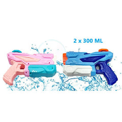 Set 4x Pistol cu Apa pentru Copii, Kaveny, 6ani+, Multicolor, 2x 550 ML +  2x 300 ML