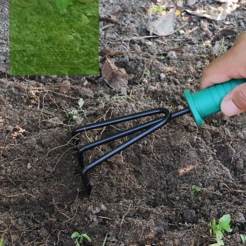 Set 5 accesorii pentru gradinarit Kadeny, geanta depozitare inclusa, otel inoxidabil, 18.5 x 29.5 cm, verde