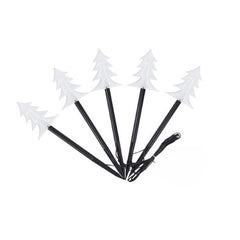 Set 5 Lampi LED cu baterii, de exterior Model Brad, pentru gradina, Kaveny, 35.5 cm, Alb Cald