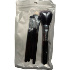 Set 5 Pensule de Machiaj, Kaveny, de Voiaj, pentru Fard si Pudra, din Par Sintetic, Negru