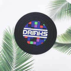 Set 5 Suporturi pentru Pahare, Filppy, din PVC, Diametru 9 cm, Rezistent la Caldura, Multicolor