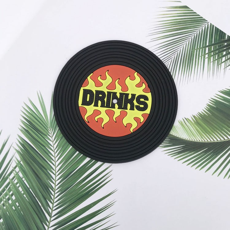 Set 5 Suporturi pentru Pahare, Filppy, din PVC, Diametru 9 cm, Rezistent la Caldura, Multicolor