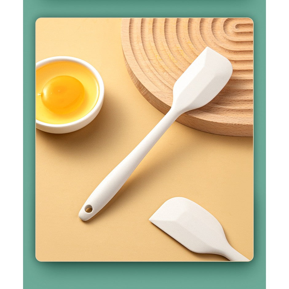 Set 5 Ustensile de Bucatarie, Kadeny, din Silicon+Inox, Termorezistente, Antiaderente, 28 x 26 x 2 cm, Alb Ivory